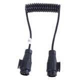 Spiralkabel 13-pol. 1.5 m mit Stecker 12 V SP13/1.5m