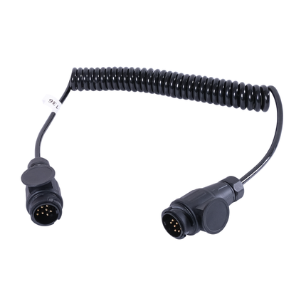 Spiralkabel 13-pol. 3.5 m mit Stecker 12 V