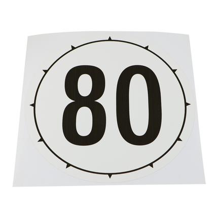 Spikes-Schild 80km/h