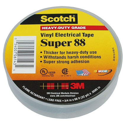 1 Rolle 3M Isolierband HD 20mx19mm schwarz Super88 - Hischier Auto AG