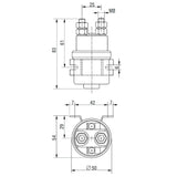 Gleichstromrelais 80 Amp. Dauerbetrieb T106P/12V