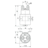 Gleichstromrelais 100 Amp. T154/12V