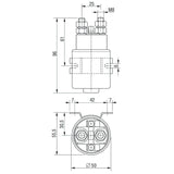 Gleichstromrelais 150 Amp. T206/12V