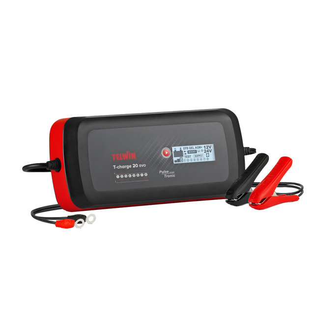 Telwin - Batterieladegerät T-Charge 20 EVO, 12 / 24 V, 8 / 4 A TC20E/12/24V