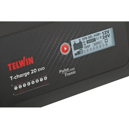 Telwin - Batterieladegerät T-Charge 20 EVO, 12 / 24 V, 8 / 4 A - TC20E/12/24V - 1 - Stück Telwin