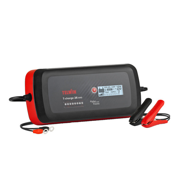Telwin - Batterieladegerät T-Charge 26 EVO, 12 / 24 V, 16 / 8 A TC26E/12/24V