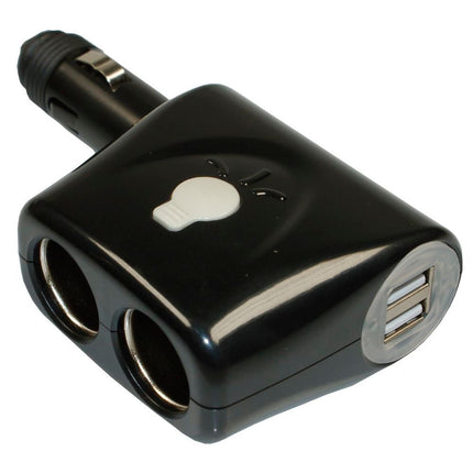 Zig.anz-Steckdose 2-fach plus 2 x USB-A