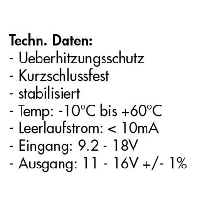 Spannungsstabilisator 12 V - 12 V 4 A 12012040 - Hischier Auto AG