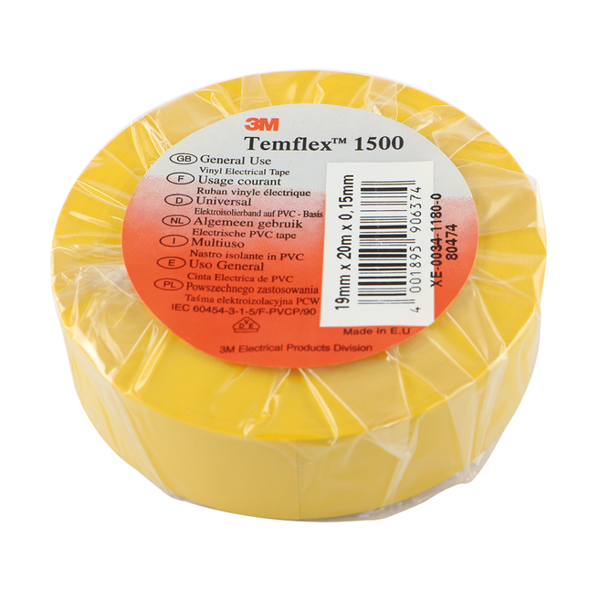1 Rolle 3M Isolierband 20mx19mm gelb Temflex/ge - Hischier Auto AG