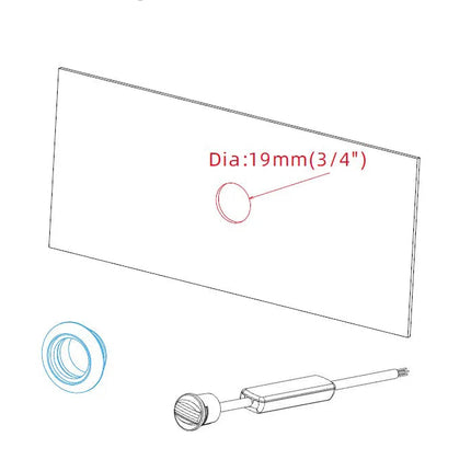 Mini LED-Blitzleuchte gelb, 12/24 V, mit ECE-R65, XA1 - TINYA - 1 - Stück Diverse
