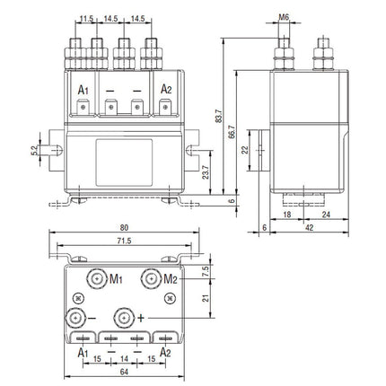 Polumkehrrelais 24V 100A