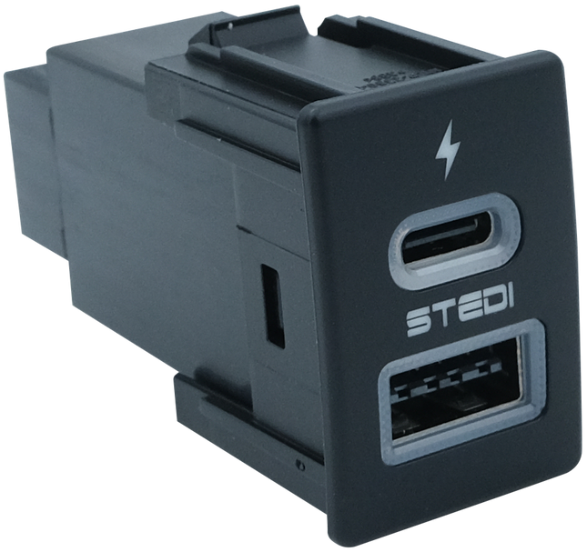 Einbausteckdose - 1 x USB-A / 1 x USB-C