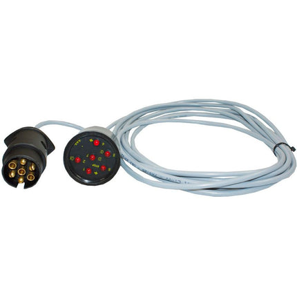 Steckdosen-Tester 7p. mit 5m Kabel