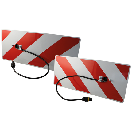 Satz Warntafeln mit LED-Leuchten für Überbreite