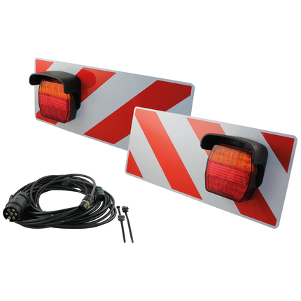 Satz Warntafeln mit LED-Leuchten für Überbreite