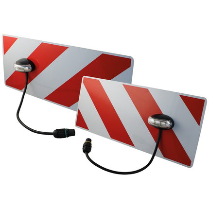 Satz Warntafeln mit LED-Leuchten für Überbreite