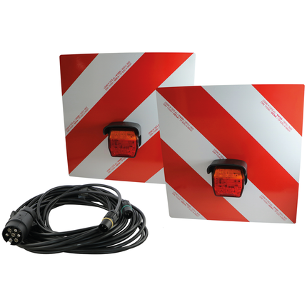 Satz Warntafeln mit LED-Leuchten für Überbreite