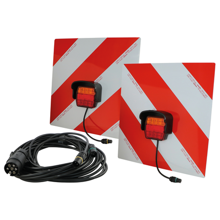 Satz Warntafeln mit LED-Leuchten für Überbreite