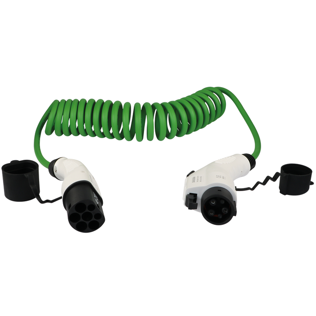 Übergangs-Ladekabel, 3.7 kW, 16 A / 400 V 4.5 m spiral