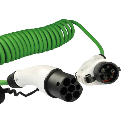 Übergangs-Ladekabel, 3.7 kW, 16 A / 400 V 4.5 m spiral