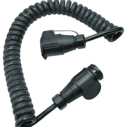 Spiralkabel-Verlängerung 3.0 m mit 13-pol Stecker + Dose