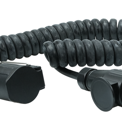 Spiralkabel-Verlängerung 3.0 m mit 13-pol Stecker + Dose