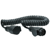 Spiralkabel-Verlängerung 4.5 m mit 13-pol Stecker + Dose VK13S/13D/4.5m