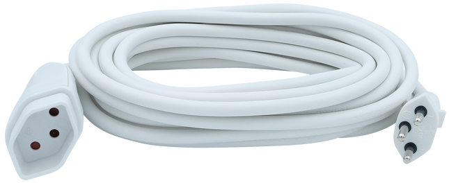 Verlängerungskabel 230 VAC 5.0 m, weiss