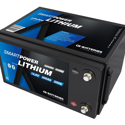 SMART POWER LiFePO4 Lithium-Batterie 12 V 300 Ah, 3'840 Wh mit Bluetooth und Zellheizung Forster