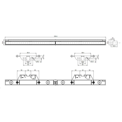 WAS - LED-Blitzleuchte blau, ECE R65, 12/24 V - 1 - Stück WAS