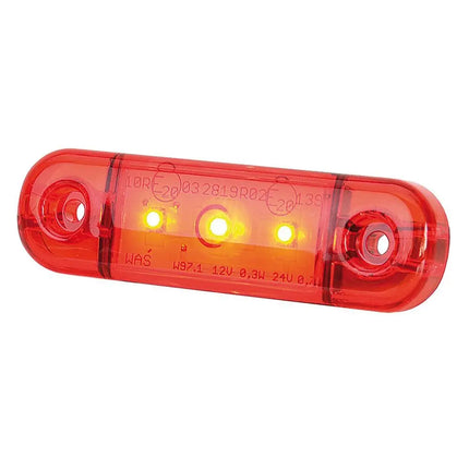 WAS - LED-Positionsleuchte 12/24 V rot - 1 - Stück WAS