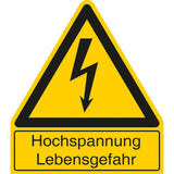 Warnschild Hochspannung Lebensgefahr WS5E/HLG1