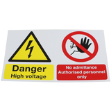 Warnschild, DANGER HIGH VOLTAGE ! WSHV/2E