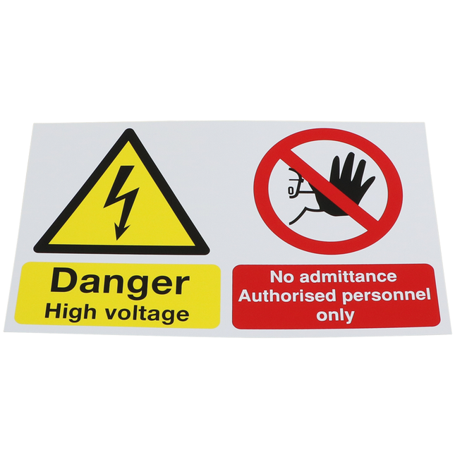 Warnschild, DANGER HIGH VOLTAGE ! WSHV/2E - Hischier Auto AG