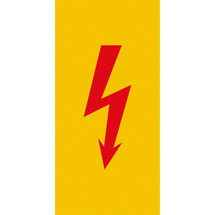 Warnschild Blitz (rot) 52x105mm WSR/BRG4 - Hischier Auto AG