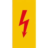 Elektrokennzeichnung Blitz (rot) 26 x 52 mm, 9 Stk. WSR/BRG2