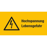 Warnschild Hochspannung Lebensgefahr 105x52 WSR/HLG4