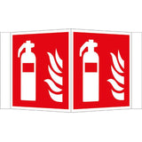Alu-Brandschutzschild Feuerlöscher 257x150 WSW/FL