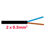 TD-Kabel 2 x 0.5 mm schwarz YMM2x0.5