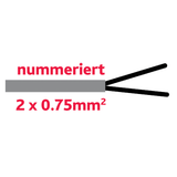 Steuerkabel 2 x 0.75 mm2 grau YMM2x0.75gr