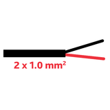 Anhaengerkabel 2x1.0 mm schwarz/rot YMM2x1.0sz/rt