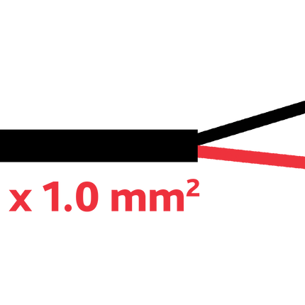 Anhaengerkabel 2x1.0mm schwarz/rot (Bobine)