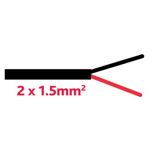 Anhaengerkabel 2x1.5 mm schwarz/rot YMM2x1.5sz/rt - Hischier Auto AG