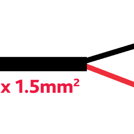 Anhaengerkabel 2x1.5mm schwarz/rot (Bobine)