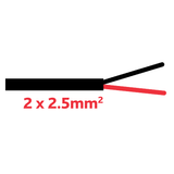 Anhaengerkabel 2 x 2.5 mm schwarz YMM2x2.5