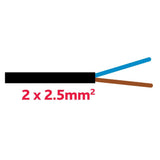 TD-Kabel 2x2.5mm schwarz YMM2x2.5bl/br