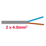 Steuerkabel 2 x 4.0 mm2 grauer Mantel YMM2x4.0