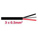 Anhaengerkabel 3x0.5 mm schwarz YMM3x0.5