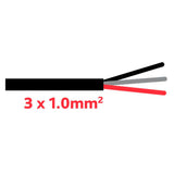 Anhaengerkabel 3x1.0 mm schwarz YMM3x1.0