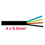 Litzenkabel 4x0.5 mm schwarz YMM4x0.5